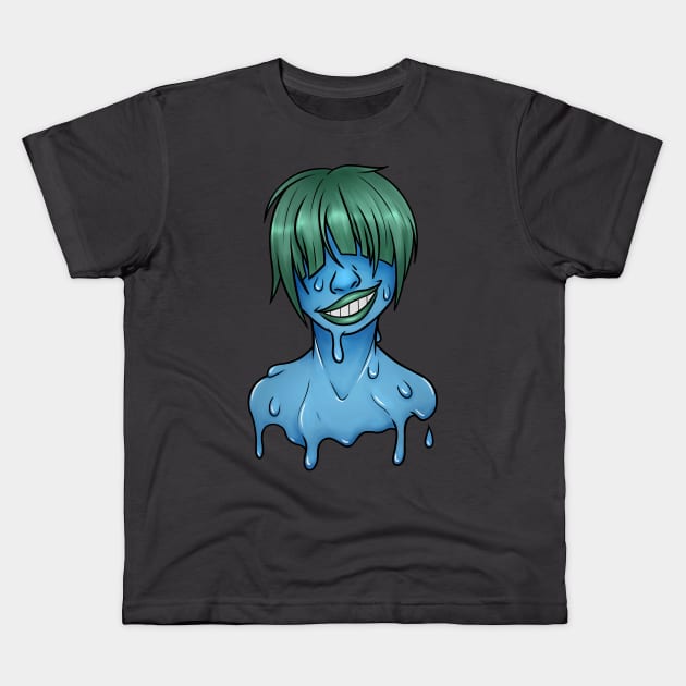 Melting Girl Blue Kids T-Shirt by Imstillsleepy